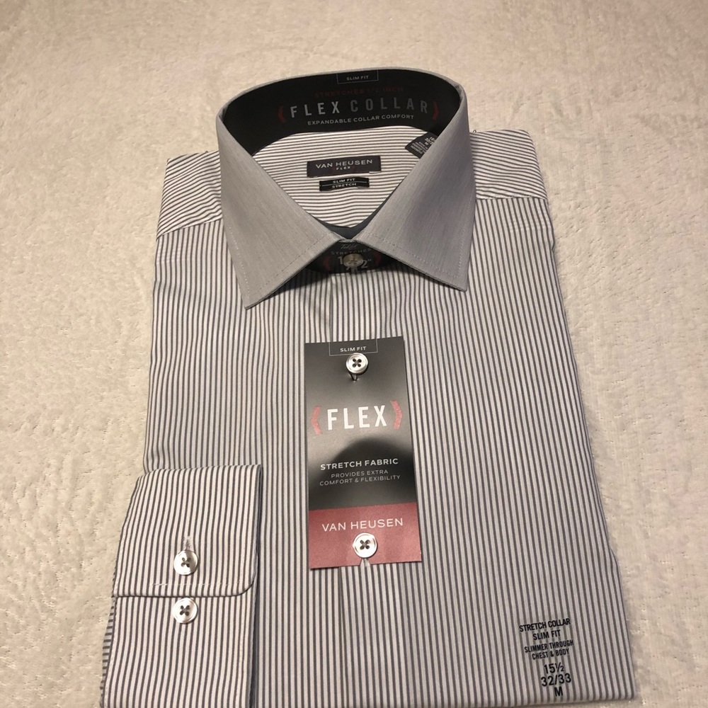 Van Heusen Pinstripe Flex Collar Shirt